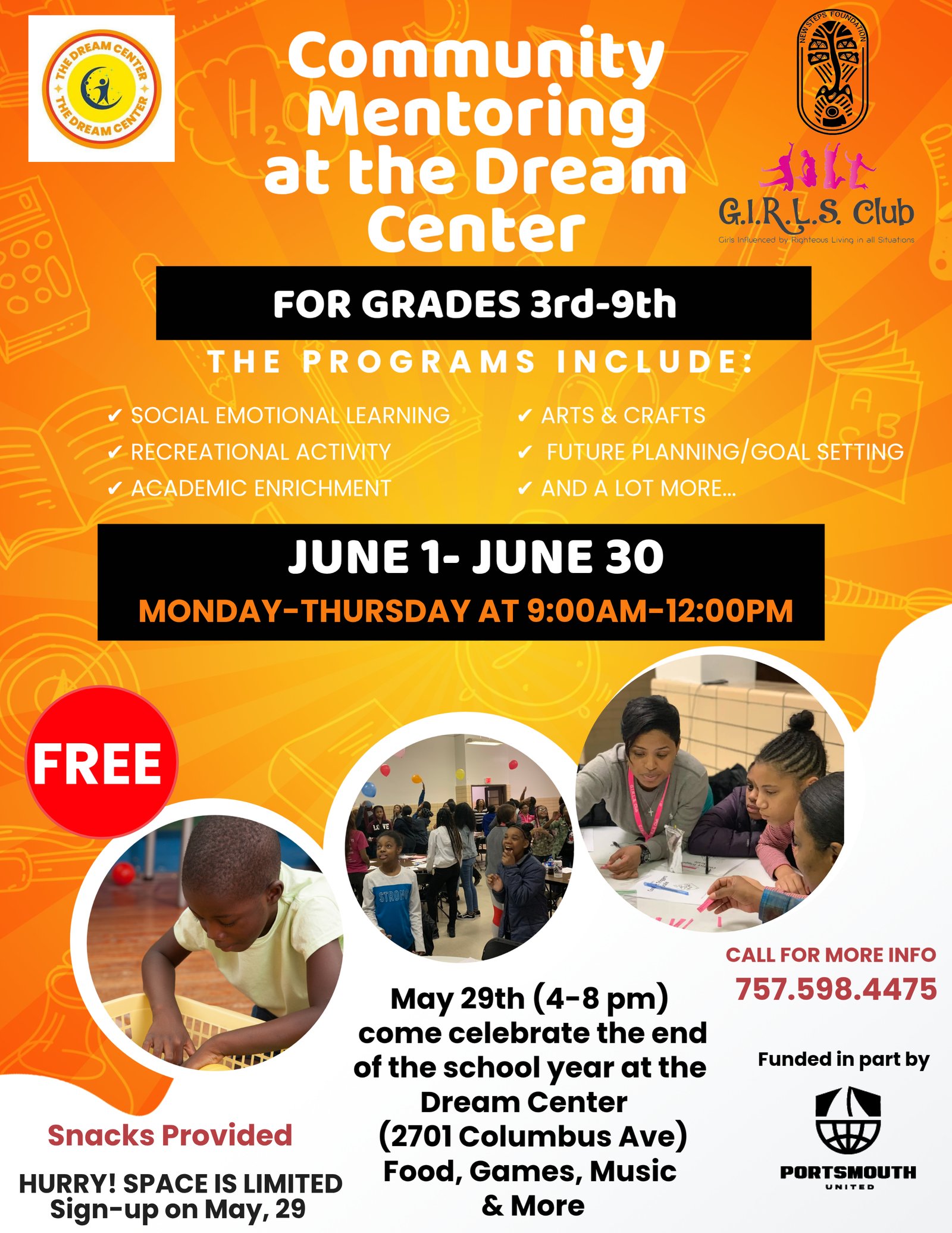 G.I.R.L.S. Club Mentoring flyer